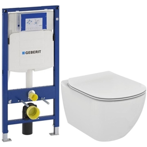 GEBERIT Duofix bez ovládací desky + WC Ideal Standard Tesi se sedátkem (111.300.00.5 TE3)