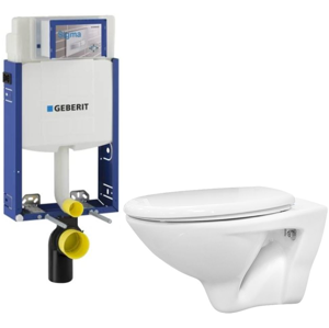 /SET/GEBERIT - SET Kombifix KOMBIFIX ECO pro závěsné WC, nádržka UP 320 bez Ovládací desky + WC CERSANIT MITO + SEDÁTKO (110.302.00.5 MI1)