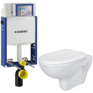 /SET/GEBERIT - SET Kombifix KOMBIFIX ECO pre závesné WC, nádržka UP 320 bez Ovládacie dosky + WC CERSANIT PRESIDENT + SEDADLO (110.302.00.5 PR1)