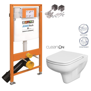 JOMOTech modul pro závěsné WC bez sedátka + WC CERSANIT CLEANON COLOUR + SEDÁTKO (174-91100700-00 CN1)