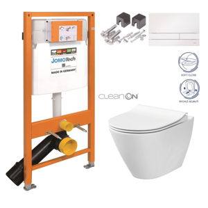 JOMOTech modul pre závesné WC s bielou doskou + WC CERSANIT CLEANON CITY 174-91100900-00 CI1