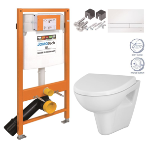 JOMOTech modul pre závesné WC s bielou doskou + WC CERSANIT CLEANON PARVA + SEDADLO 174-91100900-00 PA1