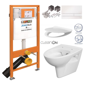 JOMOTech modul pre závesné WC s bielou doskou + WC CERSANIT CLEANON PARVA + SEDADLO 174-91100900-00 PA2