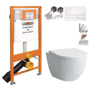 JOMOTech modul pre závesné WC s bielou doskou + WC LAUFEN PRO + SEDADLO 174-91100900-00 LP3
