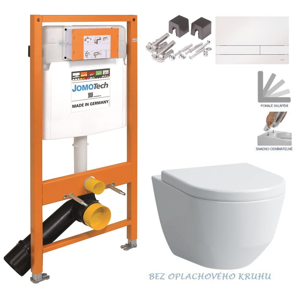 JOMOTech modul pre závesné WC s bielou doskou + WC LAUFEN PRO RIMLESS + SEDADLO 174-91100900-00 LP1
