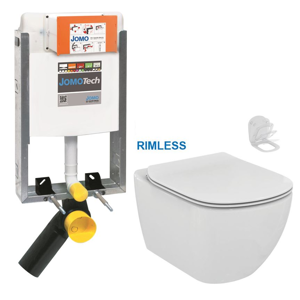 JOMO modul pre zamurovanie bez sedátka + WC Ideal Standard Tesi se sedlem RIMLESS 164-14600479-00 TE2