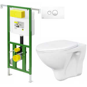/SET/VIEGA - Eko PLUS modul do jadra WC čelnej ovládanie SET + ovládacie tlačidlo BIELE + WC ARES + SEDENIE (V622176BI AR1)