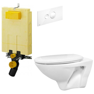 /SET/VIEGA - MONO modul WC čelné ovládanie + ovládacie tlačidlo BIELE + WC CERSANIT MITO + SEDADLO (V606732BI MI1)