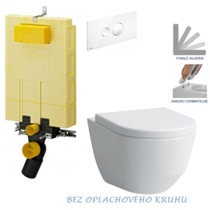 /SET/VIEGA - SET MONO modul WC čelné ovládanie + ovládacie tlačidlo BIELE + WC LAUFEN PRO RIMLESS + SEDADLO (V606732BI LP1)