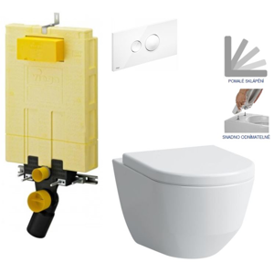/SET/VIEGA - SET MONO modul WC čelné ovládanie + ovládacie tlačidlo BIELE + WC LAUFEN PRO + SEDADLO (V606732BI LP3)