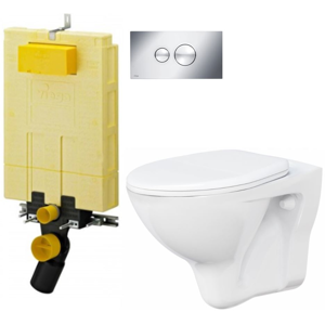 /SET/VIEGA - SET MONO modul WC čelné ovládanie + ovládacie tlačidlo CHRÓM + WC ARES + SEDENIE (V606732CR AR1)