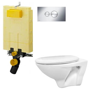 /SET/VIEGA - MONO modul WC čelné ovládanie + ovládacie tlačidlo CHRÓM + WC CERSANIT MITO + SEDADLO (V606732CR MI1)