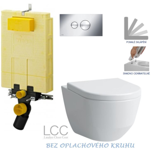 /SET/VIEGA - SET MONO modul WC čelné ovládanie + ovládacie tlačidlo CHRÓM + WC LAUFEN PRO LCC RIMLESS + SEDADLO (V606732CR LP2)