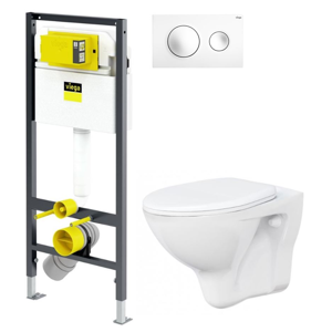 VIEGA Presvista modul DRY pre WC vrátane tlačidla Style 20 bielej + WC CERSANIT ARES + SEDADLO V771973 STYLE20BI AR1