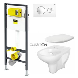 VIEGA Presvista modul DRY pre WC vrátane tlačidla Style 20 bielej + WC CERSANIT ARTECO CLEANON + SEDADLO V771973 STYLE20BI AT2