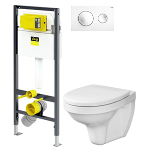VIEGA Presvista modul DRY pre WC vrátane tlačidla Style 20 bielej + WC CERSANIT DELFI + SEDADLO V771973 STYLE20BI DE1