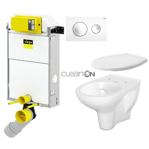 VIEGA Presvista modul PURE pre WC vrátane tlačidla Style 20 bielej + WC CERSANIT ARTECO CLEANON + SEDADLO V771928 STYLE20BI AT2