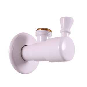 SLEZAK-RAV - Rohový ventil s keramickým vrškem - bílá, Barva: bílá (ROH001B)