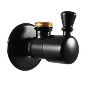 SLEZAK-RAV - Rohový ventil s keramickým vrškem - černá matná, Barva: černá matná (ROH001CMAT)