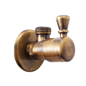 SLEZAK-RAV - Rohový ventil s keramickým vrškem - stará mosaz, Barva: stará mosaz, Rozměr: 1/2''x1/2'' (ROH001SM)