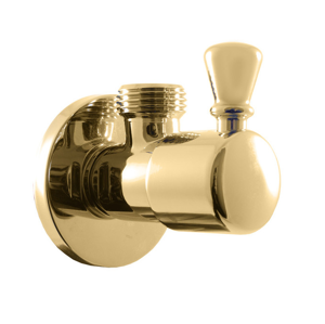 SLEZAK-RAV - Rohový ventil s keramickým vrškem - zlato, Barva: zlato (ROH001Z)