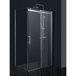 Sprchové dveře HOPA BELVER - 110 cm, 195 cm, Univerzální, Hliník chrom, Čiré bezpečnostní sklo - 8 mm (BCBELV11CC)