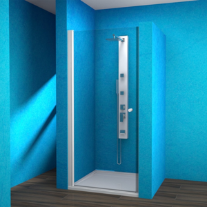 TEIKO sprchové dveře otvíravé ESDKR 1/80 SKLO LEVÁ BÍLÝ 80x190 (V335080L52T51001)