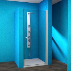 TEIKO sprchové dveře otvíravé ESDKR 1/80 SKLO PRAVÁ BÍLÝ 80x190 (V335080R52T51001)