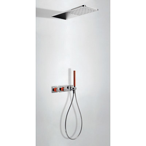 TRES - LOFT COLORS Podomietkový termostatický sprchový set s uzáverom a reguláciou prietoku (20735202RO)