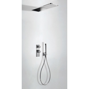 TRES - Podomietkový termostatický sprchový set BLOCK SYSTEM s uzáverom a reguláciou prietoku (2-cestná) (20635202)