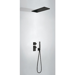 TRES - Podomietkový termostatický sprchový set BLOCK SYSTEM s uzáverom a reguláciou prietoku (2-cestná) (20635202NM)