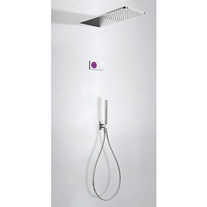 TRES - SHOWER TECHNOLOGY Podomietkový termostatický elektronický sprchový set · Sprchové kropítko (09286554)