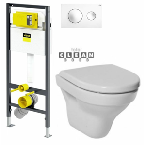 VIEGA Presvista modul DRY pre WC vrátane tlačidla Style 20 bielej + WC JIKA TIGO + SEDADLO duraplastu V771973 STYLE20BI TI3