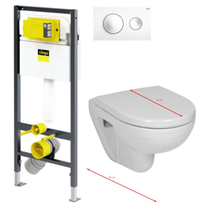 VIEGA Presvista modul DRY pre WC vrátane tlačidla Style 20 bielej + WC JIKA LYRA PLUS 49 + SEDADLO duraplastu V771973 STYLE20BI LY3