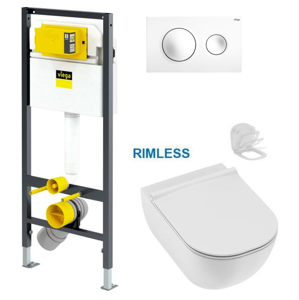 VIEGA Presvista modul DRY pre WC vrátane tlačidla Style 20 bielej + WC JIKA MIO + SEDADLO SLIM Slowclose V771973 STYLE20BI IO2