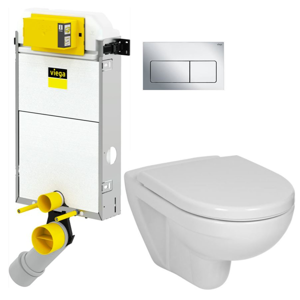 VIEGA Presvista modul PURE pre WC vrátane tlačidla Life5 CHROM + WC JIKA LYRA PLUS + SEDADLO duraplastu V771928 LIFE5CR LY6