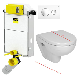 VIEGA Presvista modul PURE pre WC vrátane tlačidla Style 20 bielej + WC JIKA LYRA PLUS 49 + SEDADLO duraplastu V771928 STYLE20BI LY3