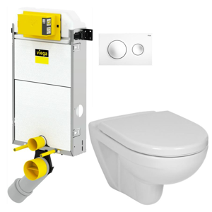 VIEGA Presvista modul PURE pre WC vrátane tlačidla Style 20 biele + WC JIKA LYRA PLUS + SEDÁTKO DURAPLAST V771928 STYLE20BI LY6