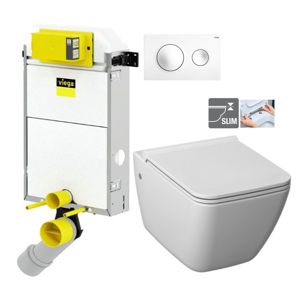 VIEGA Presvista modul PURE pre WC vrátane tlačidla Style 20 bielej + WC JIKA PURE + SEDADLO duraplast V771928 STYLE20BI PU1