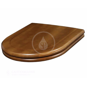 VILLEROY & BOCH - Hommage WC sedátko s poklopem, dřevo - sedátko, závěsy z ušlechtilé oceli (9926K100)