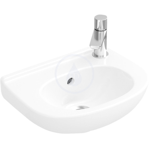 VILLEROY & BOCH - O.novo Bezotvorové umývadielko Kompakt, 360 mm x 275 mm, biele – umývadielko, bez prepadu, s Ceramicplus (536037R1)