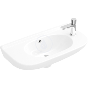 VILLEROY & BOCH - O.novo Bezotvorové umývadielko Kompakt, 500 mm x 250 mm, biele – umývadielko, bez prepadu, s Ceramicplus (536151R1)