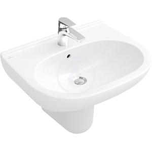 VILLEROY & BOCH - O.novo Umývadlo, 600 mm x 490 mm, biele – jednootvorové umývadlo, s prepadom 51606001