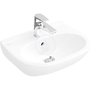 VILLEROY & BOCH - O.novo Umývadlo Kompakt, 550 mm x 370 mm, biele – jednootvorové umývadlo, s prepadom 51665501