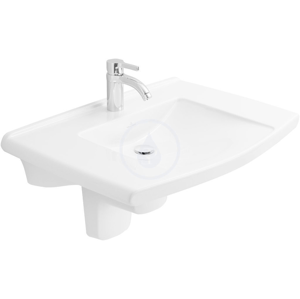 VILLEROY & BOCH - Lifetime Umývadlo, 600 mm x 520 mm, biele – jednootvorové umývadlo, s prepadom, s Ceramicplus (517460R1)