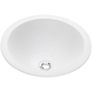 VILLEROY & BOCH - Loop&Friends Bezotvorové umývadlo, priemer 390 mm, biele – umývadlo, s prepadom, s Ceramicplus (614039R1)