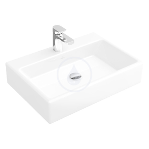 VILLEROY & BOCH - Memento Umývadlo na dosku, 500 mm x 420 mm, biele – jednootvorové umývadlo, bez prepadu, s Ceramicplus (513551R1)