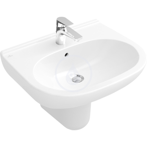 VILLEROY & BOCH - O.novo Umývadlo, 550 mm x 450 mm, biele – bezotvorové umývadlo, bez prepadu, s Ceramicplus (516058R1)