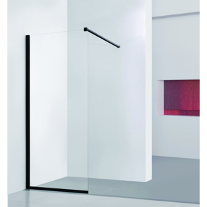 HOPA - Walk-in sprchovací kút LAGOS BLACK - Farba rámu zásteny - Hliník čierny, Rozmer A - 100 cm BCLAGO10BC